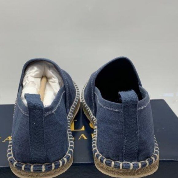 Polo by Ralph Lauren Denim Blue Slip-Ons with Gold Crest main image 5